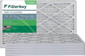 img 4 attached to 🌬️ Filterbuy Platinum 16x25x1 Air Filter MERV 13, Pleated for HVAC AC Furnace - 6-Pack