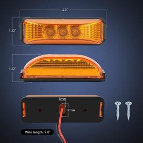 img 3 attached to 🚦 Nilight TL-16 3.9 Inch Amber LED Truck Trailer Lights - Waterproof Surface Mounted Clearance Indicator Lamp with Warranty