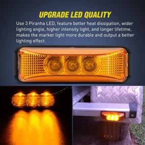 img 2 attached to 🚦 Nilight TL-16 3.9 Inch Amber LED Truck Trailer Lights - Waterproof Surface Mounted Clearance Indicator Lamp with Warranty