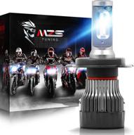 💡 mzs h4 led bulb single for motorcycle - 9003 hb2 mini conversion kit with 6500k chips for exceptional brightness logo