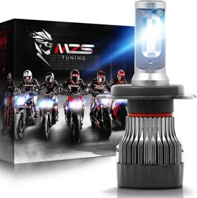 img 4 attached to 💡 MZS H4 LED Bulb Single for Motorcycle - 9003 HB2 Mini Conversion Kit with 6500K Chips for Exceptional Brightness