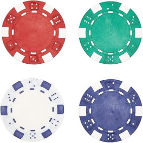 img 1 attached to 🎰 Enhance Your Casino Card Games with the Okuna Outpost Professional Poker Chip Set (4 Colors, 100 Pieces)