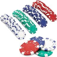 🎰 enhance your casino card games with the okuna outpost professional poker chip set (4 colors, 100 pieces) логотип