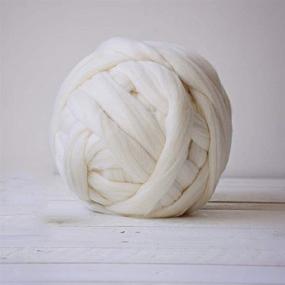 img 4 attached to 🧶 Soft and Super Chunky Merino Wool Yarn - 8 lbs Ivory White - Perfect for Arm Knitting Projects