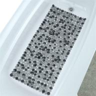 🛁 dark gray extra long pebble bath mat by slipx solutions: a slip-resistant and comfortable foot massage mat (resembles river rock, 188 suction cups, machine washable) logo