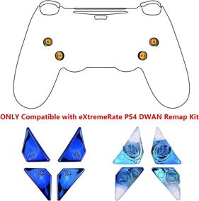 img 3 attached to 🎮 PS4 eXtremeRate Controller Dawn Remap Kit - Chrome Blue Glossy Back Buttons K1 K2 K3 K4 Paddles Replacement