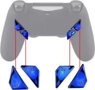 🎮 ps4 extremerate controller dawn remap kit - chrome blue glossy back buttons k1 k2 k3 k4 paddles replacement логотип