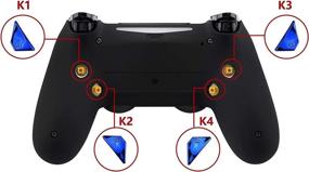 img 2 attached to 🎮 PS4 eXtremeRate Controller Dawn Remap Kit - Chrome Blue Glossy Back Buttons K1 K2 K3 K4 Paddles Replacement