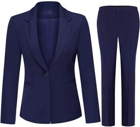 img 4 attached to Black2 Women's Office Business Blazer Set: Sleek and Stylish Women's Clothing