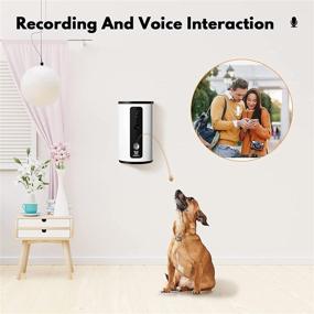 img 1 attached to 📸 WOpet Smart Pet Camera: Full HD WiFi Camera with Treat Dispenser and Night Vision for Remote Pet Monitoring, Two Way Audio Communication, Designed for Dogs and Cats