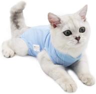 🐱 bignado cat recovery suit - breathable e-collar alternative for cats: ideal after surgery, abdominal wounds, skin diseases & post-surgery wear to prevent licking логотип