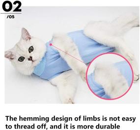 img 1 attached to 🐱 BIGNADO Cat Recovery Suit - Breathable E-Collar Alternative for Cats: Ideal After Surgery, Abdominal Wounds, Skin Diseases & Post-Surgery Wear to Prevent Licking