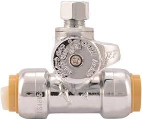 img 2 attached to 🦈 SharkBite 24983A 1/2" x 1/2" x 1/4" Service Tee Stop Valve - Compression Service Shut Off Fitting for Water, Push-to-Connect - Ideal for PEX, Copper, CPVC, and PE-RT Plumbing