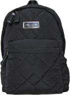 jacobs quilted black backpack - m0011321 logo