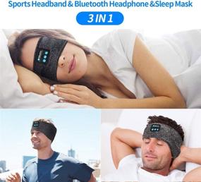 img 3 attached to Беспроводные спортивные чехлы для сна с гарнитурой Bluetooth - ультратонкие динамики для бокового положения, бега, йоги, борьбы с бессонницей и путешествий