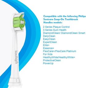 img 3 attached to 🦷 10-Pack Vochigh Replacement Toothbrush Heads for Philips Sonicare Diamondclean: Compatible with 2 Series Plaque Control & ProtectiveClean C2 C3 Genuine Click-on Electric Toothbrush