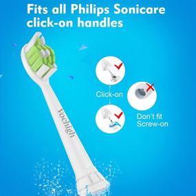 img 1 attached to 🦷 10-Pack Vochigh Replacement Toothbrush Heads for Philips Sonicare Diamondclean: Compatible with 2 Series Plaque Control & ProtectiveClean C2 C3 Genuine Click-on Electric Toothbrush