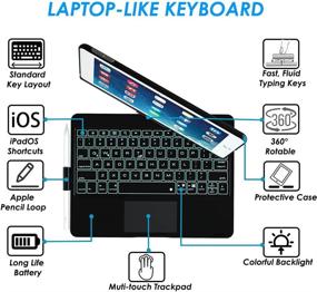 img 1 attached to Улучшенная эффективность и многофункциональность с Touchpad 10 📱 2 дюйма 10 5 сенсорной панелью подсветки трекпада, регулируемыми аксессуарами для планшета