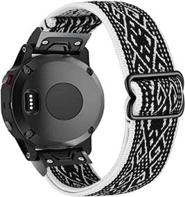 img 4 attached to 📏 Elastic Band for Garmin Fenix 5X/5X Plus/6X Pro - Soft, Breathable Wristband