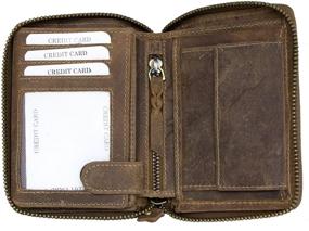 img 2 attached to Authentic Zippered Wallet: Made from High-Quality Natural Genuine Leather