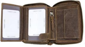 img 1 attached to Authentic Zippered Wallet: Made from High-Quality Natural Genuine Leather