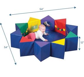 img 1 attached to 🧒 Children's Factory Multi-Activity Pentagon Set CF332-392: Versatile Foam Play Yard for Babies & Toddlers in Playrooms, Daycares, and Preschools