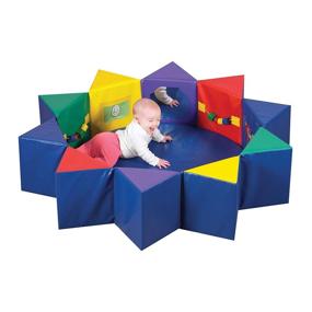 img 2 attached to 🧒 Children's Factory Multi-Activity Pentagon Set CF332-392: Versatile Foam Play Yard for Babies & Toddlers in Playrooms, Daycares, and Preschools