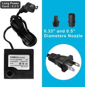 img 1 attached to 💧 DOMICA 90 GPH Mini Submersible Pump: Efficient Small Fountain Pump for Water Features, Aquariums, Fish Tanks, and More