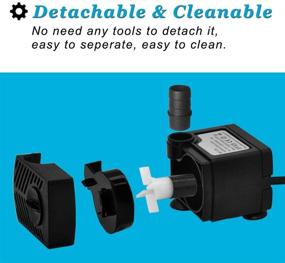 img 2 attached to 💧 DOMICA 90 GPH Mini Submersible Pump: Efficient Small Fountain Pump for Water Features, Aquariums, Fish Tanks, and More