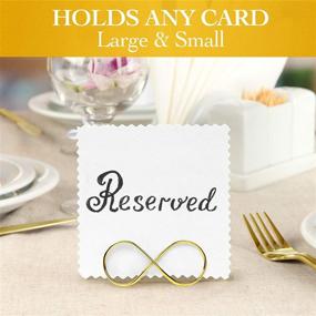 img 1 attached to 📸 Pullan Table Number Holder Stands 12 Pack - Wedding Seating Labels Placecard Clips , Name Setting Place Card Holders , Photo Picture Cards Display Stand for Party , Reserved Sign Numbers 2.6 Inch - Gold Finish