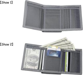 img 2 attached to 👝 Canvas Trifold Wallets with Window - JEMINAL Men's Accessories