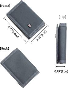 img 3 attached to 👝 Canvas Trifold Wallets with Window - JEMINAL Men's Accessories