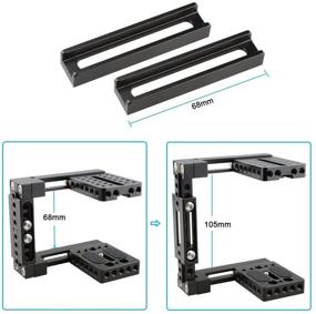 img 3 attached to 📷 CAMVATE Universal Adjustable Camera Cage Fit for Both Right and Left Handle Cameras (Includes Left Handle Grip)