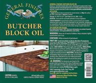 🔪 general finishes butcher block oil, 16 oz logo