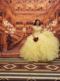 img 3 attached to 🏰 Leowefowa 10x10ft Luxurious Palace Backdrop: European Golden Castle Interior for Photography with Chandelier and Staircase - Perfect Studio Props for Wedding Ceremony and Romantic Photoshoots