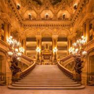 🏰 leowefowa 10x10ft luxurious palace backdrop: european golden castle interior for photography with chandelier and staircase - perfect studio props for wedding ceremony and romantic photoshoots logo