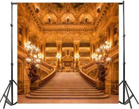 img 1 attached to 🏰 Leowefowa 10x10ft Luxurious Palace Backdrop: European Golden Castle Interior for Photography with Chandelier and Staircase - Perfect Studio Props for Wedding Ceremony and Romantic Photoshoots