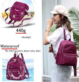 img 1 attached to 🎒 Small Black Backpack Purse for Women - Fashionable Mini Rucksack Daypack Shoulder Bag for Ladies