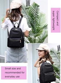 img 3 attached to 🎒 Small Black Backpack Purse for Women - Fashionable Mini Rucksack Daypack Shoulder Bag for Ladies