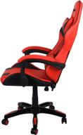 🪑 dk709 drakon gaming chair - ergonomic racing style pu leather seat, headrest with folding foot/leg rest (red - footrest excluded) логотип