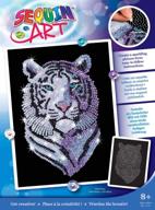 sequin art blue snow tiger sparkling picture kit for creative crafts; ideal for kids and adults (5528908) logo