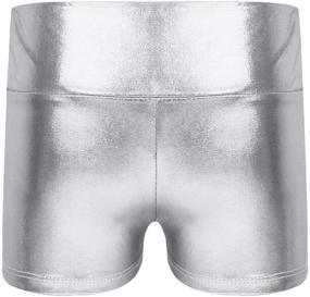 img 3 attached to Zdhoor Metallic Workout Boy Cut Bottoms Girls' Clothing for Active