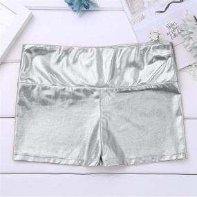 img 2 attached to Zdhoor Metallic Workout Boy Cut Bottoms Girls' Clothing for Active