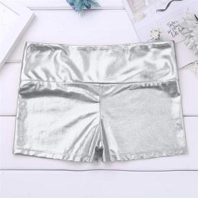 img 1 attached to Zdhoor Metallic Workout Boy Cut Bottoms Girls' Clothing for Active