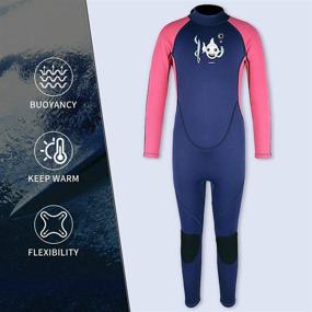 img 1 attached to 🏊 Goldfin Kids Full Wetsuit - 2mm Neoprene Suit for Youth Boys, Girls, and Toddlers - Ideal for Water Aerobics, Swimming, Diving, and Surfing