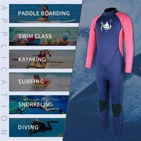 img 2 attached to 🏊 Goldfin Kids Full Wetsuit - 2mm Neoprene Suit for Youth Boys, Girls, and Toddlers - Ideal for Water Aerobics, Swimming, Diving, and Surfing