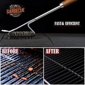 img 1 attached to 🔥 POLIGO 2 Pack Safe Grill Brush and Scraper Set - Heavy Duty Stainless Steel BBQ Cleaning Kit with Extra Brush Head - Woven Wire Bristle Grilling Cleaner Accessories for Gas, Charcoal, Grill Grates