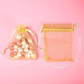 img 3 attached to 🎉 Mudder 50-Pack Multicolor Organza Gift Bags for Weddings and Parties - 4x4.72 Inches