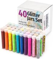 40-pack glitter for crafts: extra fine and 🎨 chunky glitter set for resin craft, tumblers, and art projects logo