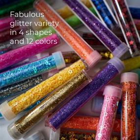 img 3 attached to 40-Pack Glitter for Crafts: Extra Fine and 🎨 Chunky Glitter Set for Resin Craft, Tumblers, and Art Projects